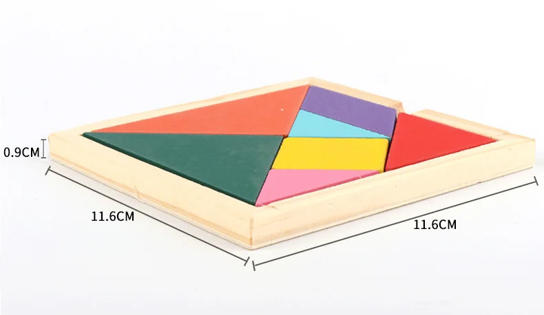 Bambini Montessori Tangram in legno Puzzle pensiero gioco di allenamento apprendimento del bambino giocattoli educativi Puzzle 3D per bambini