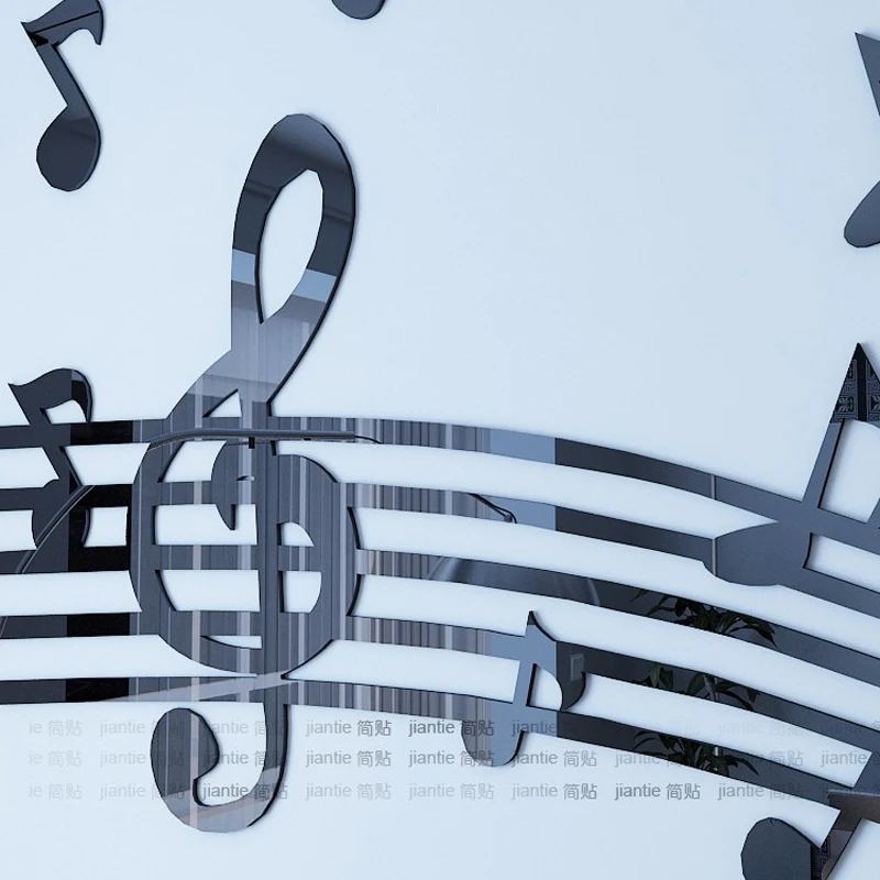 Staff Note Acrylic 3d Wall Stickers For Kids Room Dance Room DIY Art Wall Decor Music Classroom Home decoration