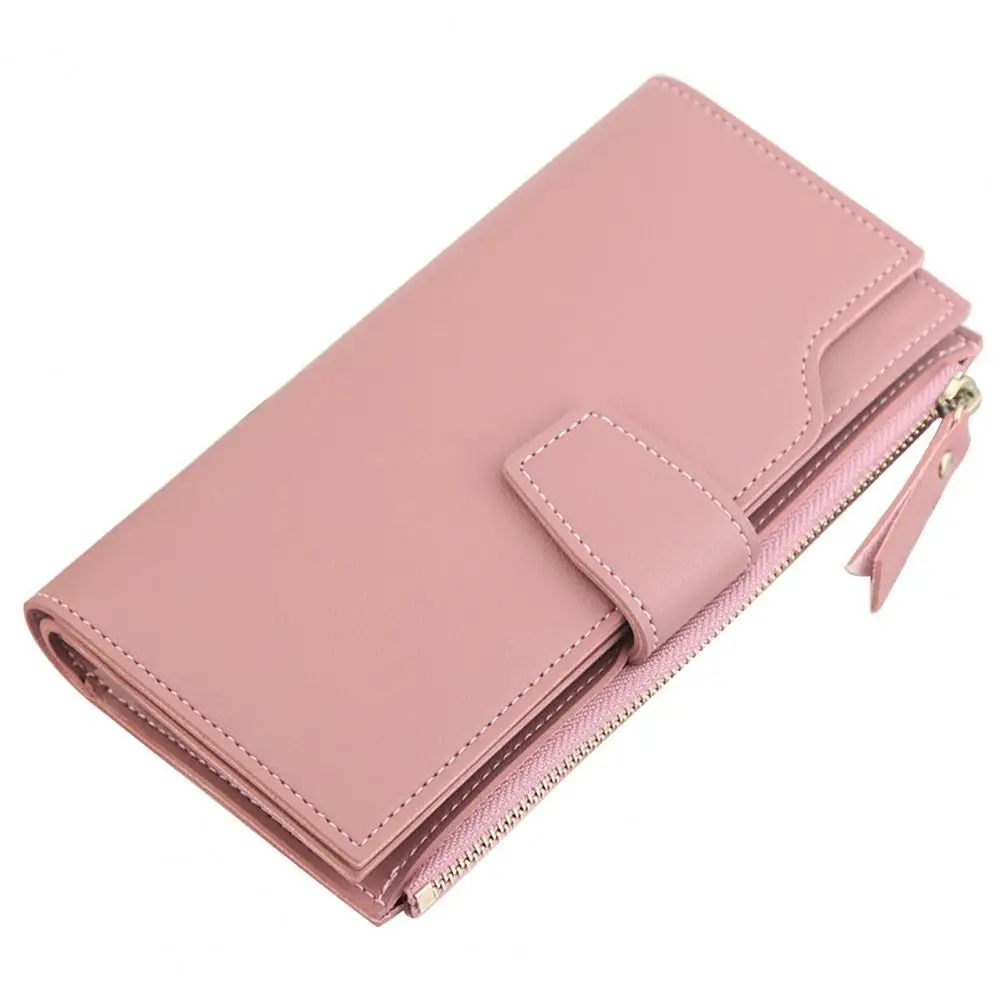 

Women Wallet Zipper Large Capacity Solid Color Blocking Luxury Card Holder Organizer Hand Wallet кошелек женский