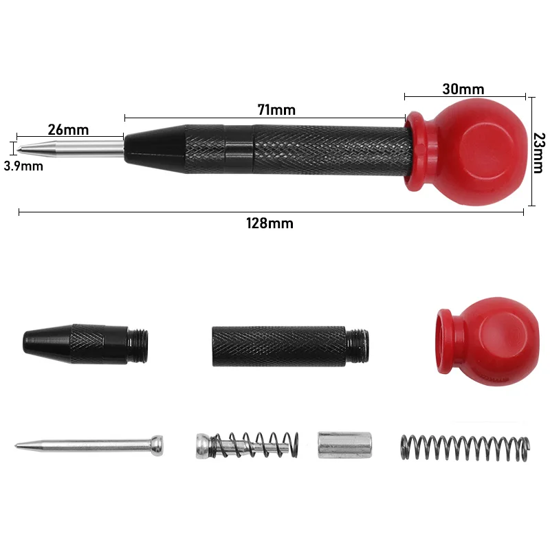 Perceuse de positionnement automatique HSS, poinçon central, perforateur central, type à ressort, outil de forage de marquage, BE cher