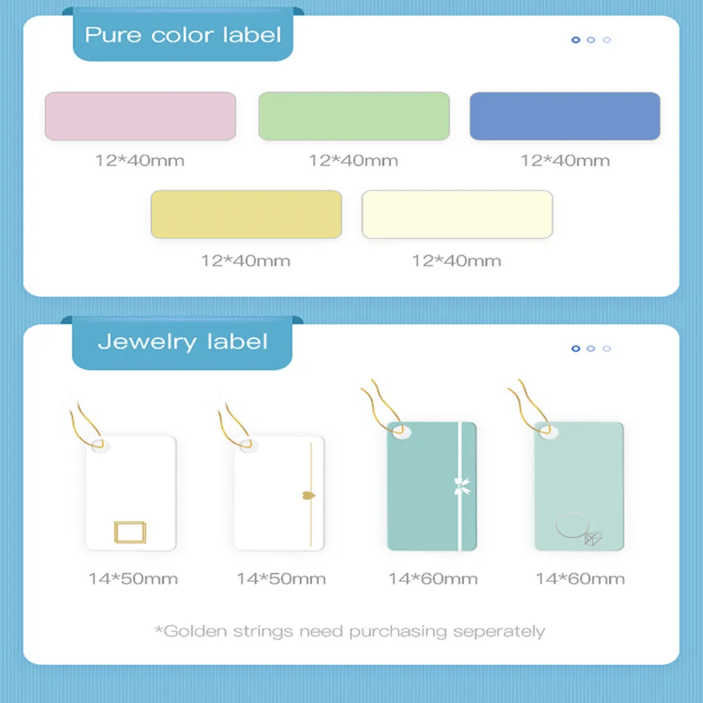 Niimbot D101 Label Printer Paper Waterproof D101 Printing Label D11 Plus Anti-Oil Price Tape Scratch-Resistant Label Sticker