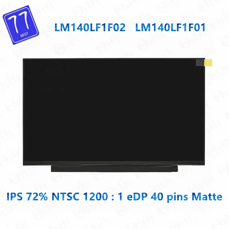 Original 14.0'' Laptop Lcd Screen Display LM140LF1F02 LM140LF1F01 for Lenovo Xiaoxin Air 14 2020 120Hz FHD 1920x1080 IPS 40Pins