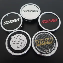 4pcs 58mm Wheel Center Caps Hub for Volk Rays Racing VR 52mm Rims Cover Logo Emblem Badge Car Styling Accessories