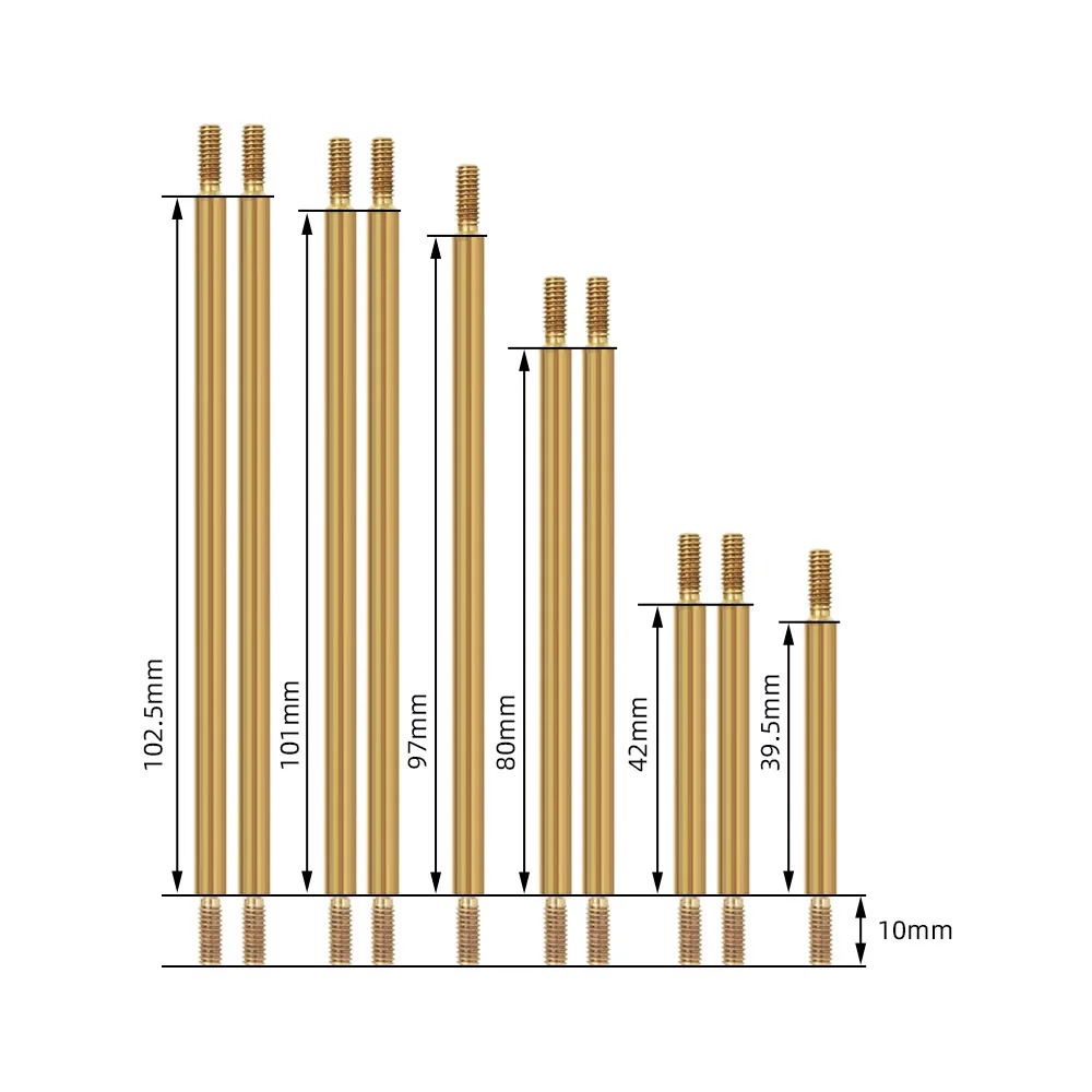 10Pcs Brass Link Connecting Rod for 1/10 RC Crawler 324mm Wheelbase  TRX4