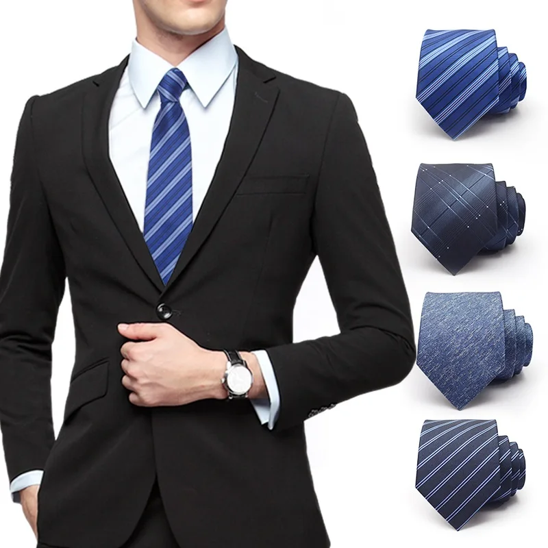 High Quality 2024 New Fashion Ties Men's Business 8 cm Tie Wedding bridegroom Ties for Men Designers Brand with Gift Cravat