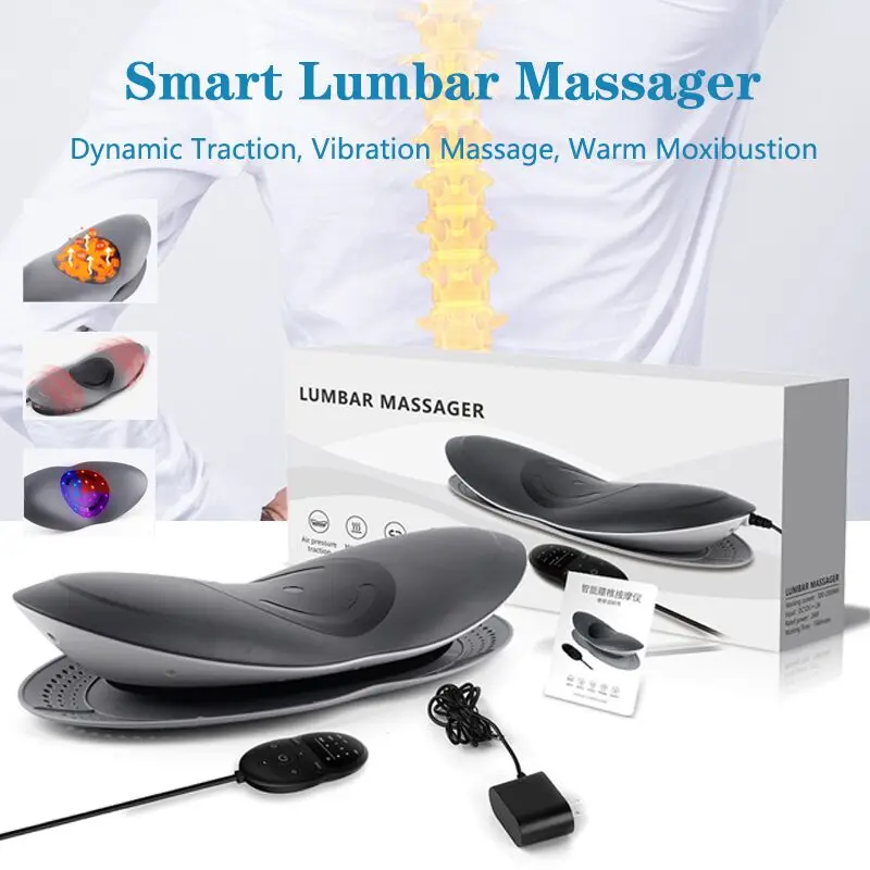 

Electric Lumbar Traction Massager Pressotherapy Massage Lumbar Spine Support Waist Relieve Fatigue Back Vibration Massage Tool