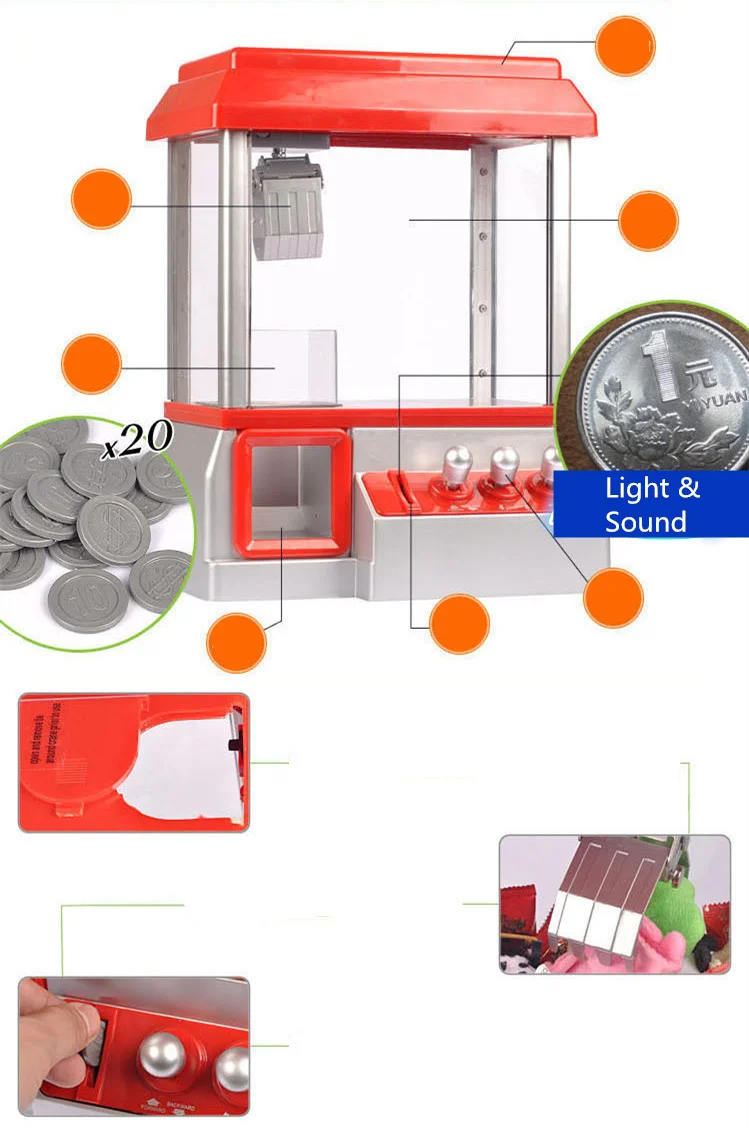 [Lustige] Die Elektronische Klaue Spiel spielzeug greifen win candy gum und kleine spielzeug konsole licht & musik Setzen in die MÜNZEN candy arcade geschenk