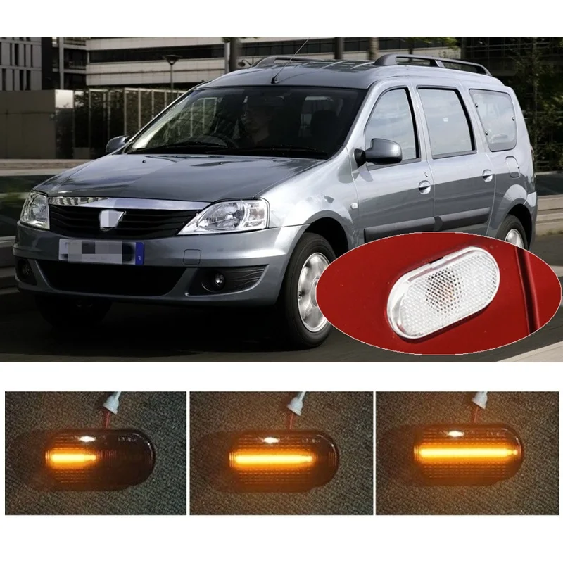 Dynamic LED Indicator Side Marker Turn Light Signal Suitable for Renault Dacia Lodgy 2012- Logan MK1 LS KS US FS 2004-