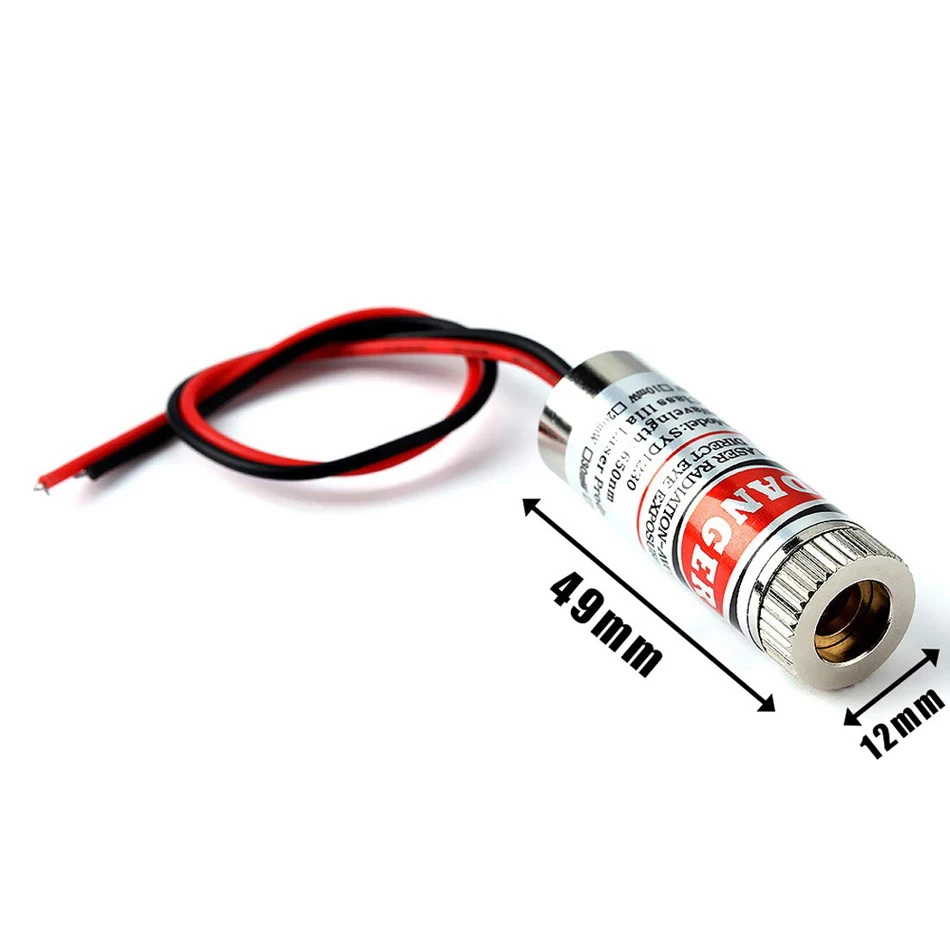 Adjustable Beam 650nm 5mW Red Point / Line / Cross Laser Module Head Glass Lens Focusable Industrial Class 3-5V