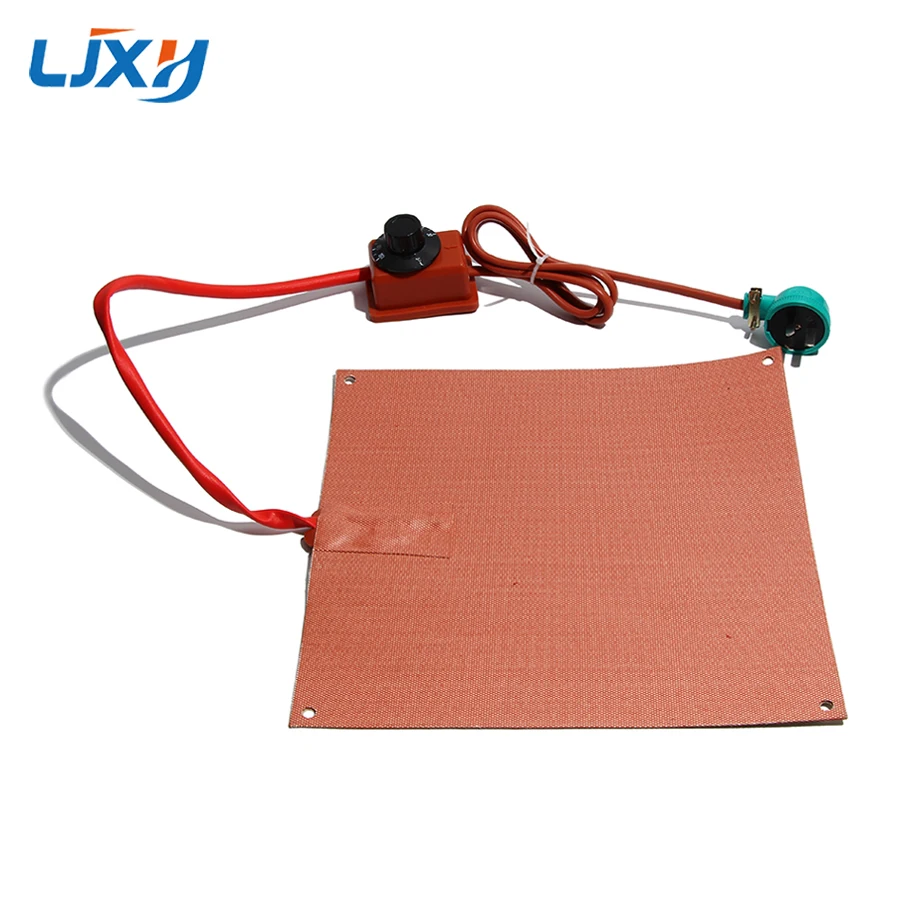 LJXH 600*450mm Silicone Rubber Coated Fiberglass Heating Plate with Holes Liquid Swelling Type Mechanical Knob Thermostat Heater