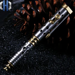 Hole Tactical Pen Titanium+Brass Bolt Outdoor Broken Window Self-defense Pen Multi-function Personality EDC Pen