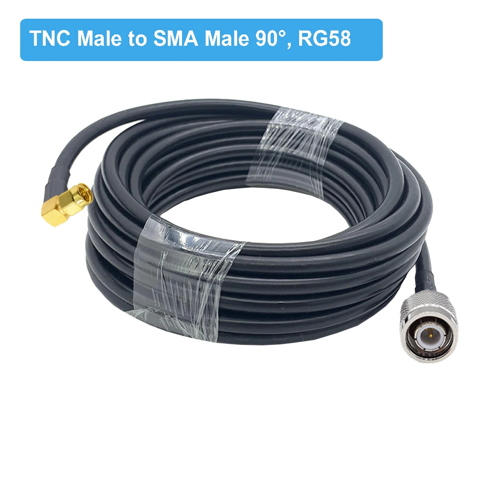 BEVOTOP TNC Male to SMA Male /Female Series RG58 Pigtail 50 Ohm RF Coaxial Cable RG58 Extension Cord Jumper 50CM 5M 10M 30M