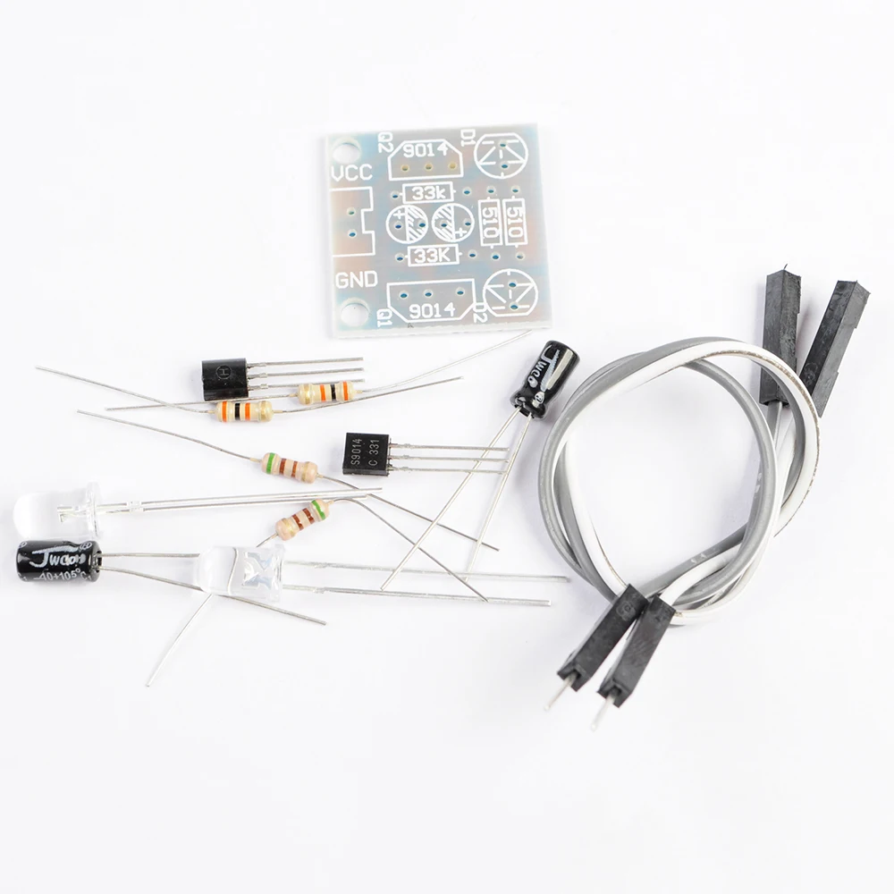 5MM lampeggiante LED Kit fai da te Kit di circuiti elettronici pratica di saldatura Suite elettronica divertente