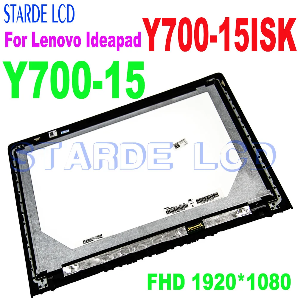 15.6’’ For Lenovo Ideapad Y700-15ISK Y700-15 LCD Display Touch Screen Digitizer Panel Assembly without frame bezel FHD 1920*1080