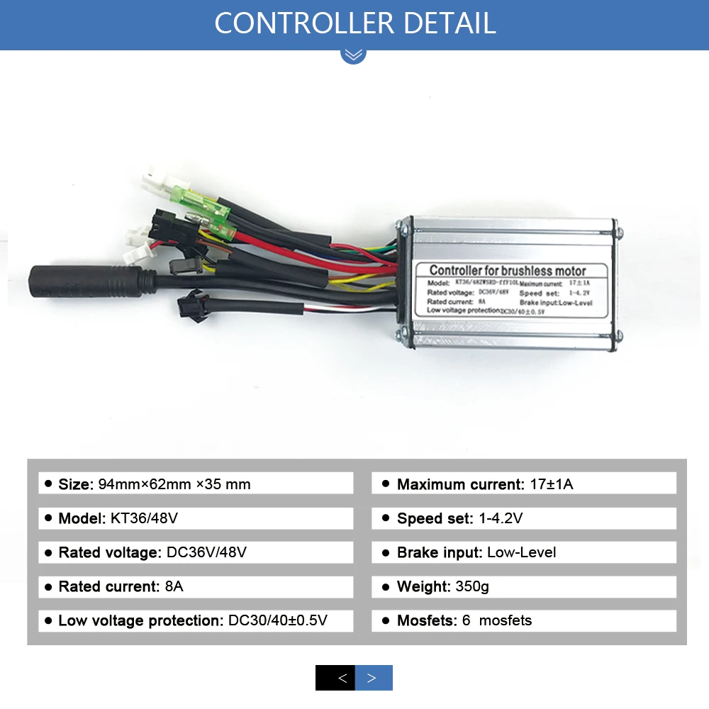 KT EBike Controller 36V 48V 17A 350W 22A 500W LCD3 LCD4 Kunteng Electric Bicycle Display Controller e Bike Accessories