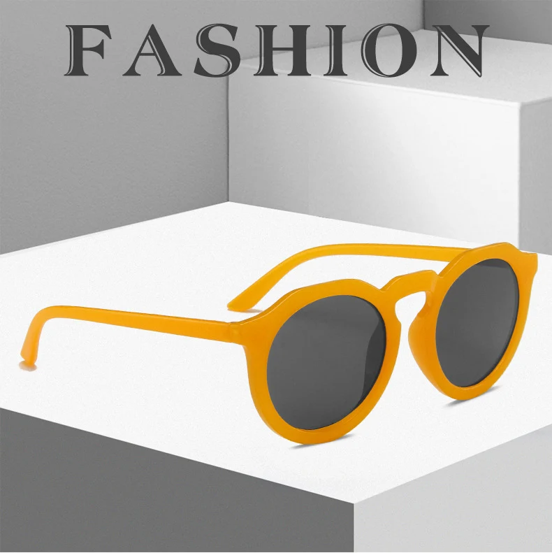 Oec cpo vintage runde sonnenbrille frauen marke designe mode orange sonnenbrille für weibliche farben uv400 brillen oculos de sol – Detail 1