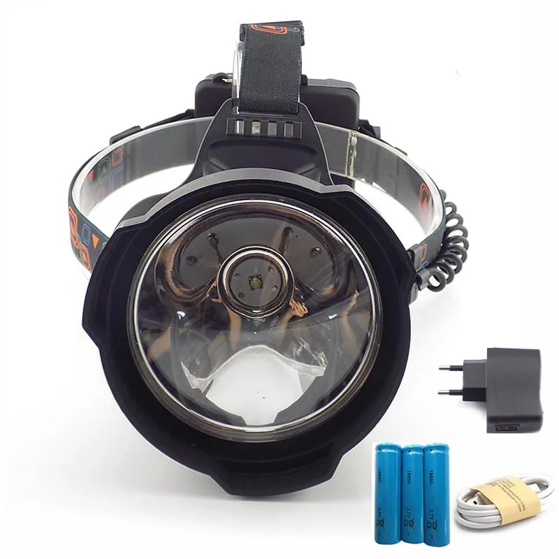 1500lm frontal USB led Headlamp Lamp Flashlight New head night headlight bright light torch super 3x18650 Big size  searchlight