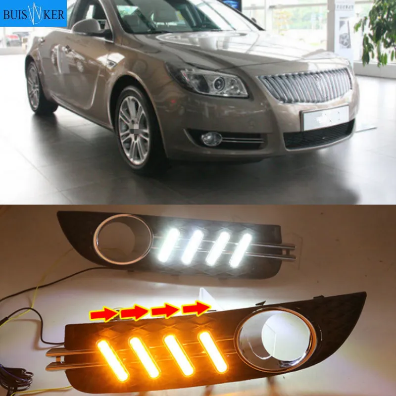 

LED Daytime Running Lights For Buick Regal 2009-2013 Fog lamp ABS 12V DRL