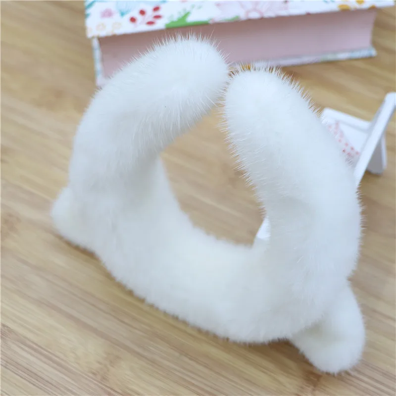 Mink fur hairpin cat ears headband hair accessories female super plush all-inclusive fashion cute fur headwear