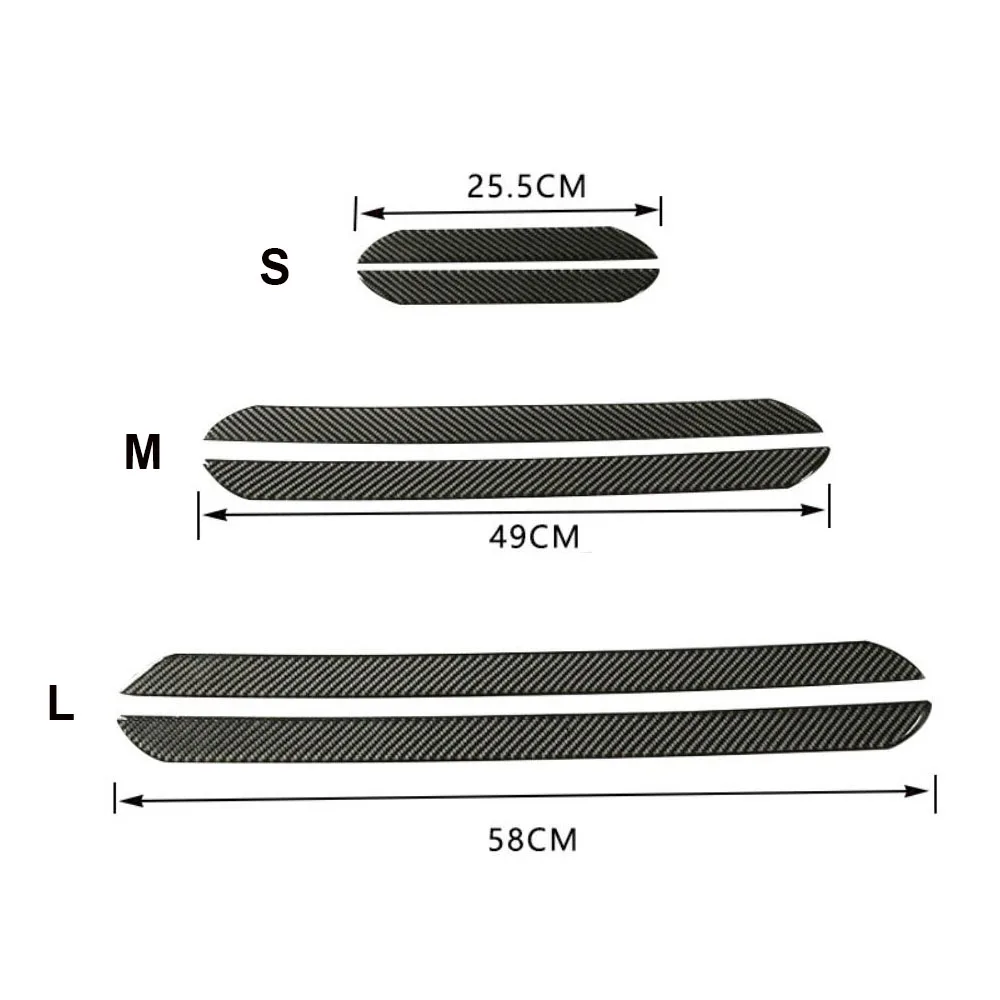 Car Door Sill Scuff Plate Universal Carbon Fiber Auto Entry Threshold Cover Panel Step Protective Decorative Sticker Guard