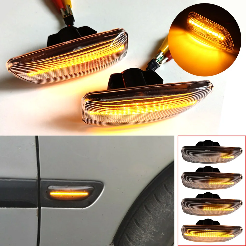 Car LED Side Marker Turn Signal Indicator Dynamic Lights For Volvo XC90 MK1 XC70 V70 MK2 S80 MK1 S60 MK1 Auto Accessories