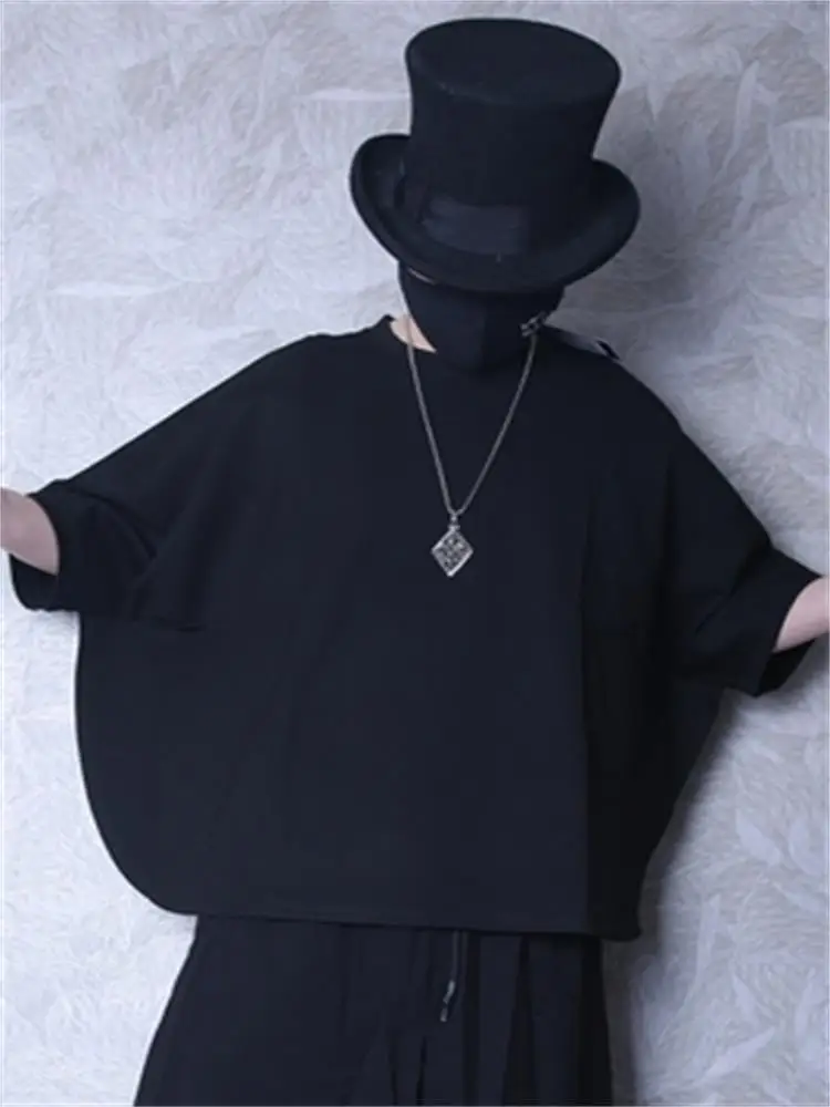 

Футболка мужская с коротким рукавом, модная повседневная суперсвободная рубашка в Корейском стиле, в стиле хип-хоп, уличная мода, размер до локтя, лето