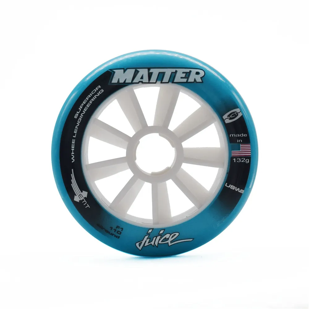 [110MM] MATTER JUICE inline speed skating wheel with F1 SUPERIOR emt competition level speed ruedas track road skating tyres