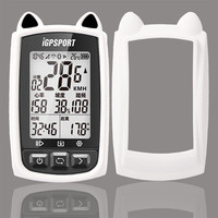 Generic Bike Gel Skin Case & Screen Protector Cover for IGPSPORT IGS50 GPS Computer Silicone Case for IGS50 Cat Ear Cartoon S50