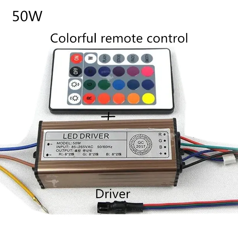 Led RGB Chip High Power COB Lamp 10W 20W 30W 50W 100W 35mli Chip Beads RGB Driver Blubs Epistar For DIY Spotlight Flood Light