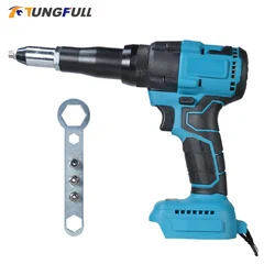 Makita-Pistolet à Rivcirculation Électrique Sans Fil, Outils Électriques Ménagers, Tournevis 2.4-4.8mm avec Lumière LED, Batterie 18V (Non Incluse)