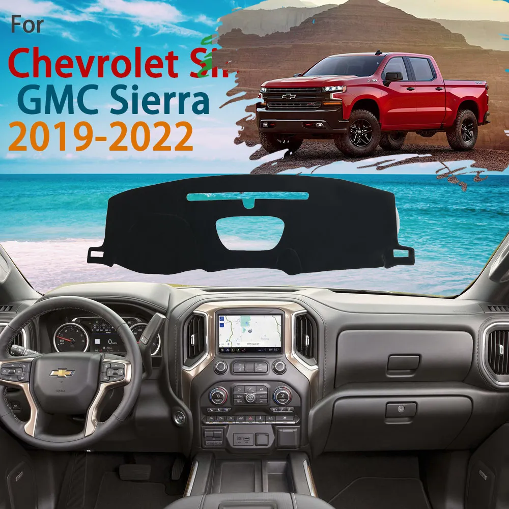 Inner Dashboard Cover Avoid Light Pad Cushion Sun Cape Sunshield for  Chevrolet Silverado GMC Sierra Cheyenne 2019～2022 2020