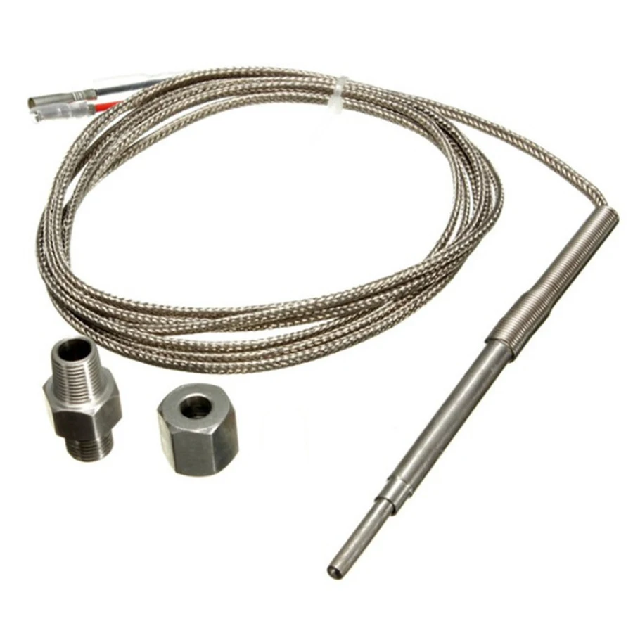 195.5cm Universal K-Type EGT Thermocouple Temperature Sensors Stainless Steel For Exhaust Gas Probe