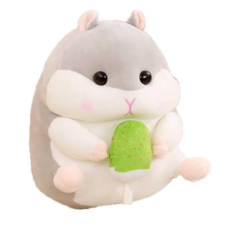 Plush Hamster Stuffed Toy Soft Stuffed Plush Pillow Cushion Cute Kwaii Plush Hamster Stuffed Kids Doll Birthday Gift For Baby