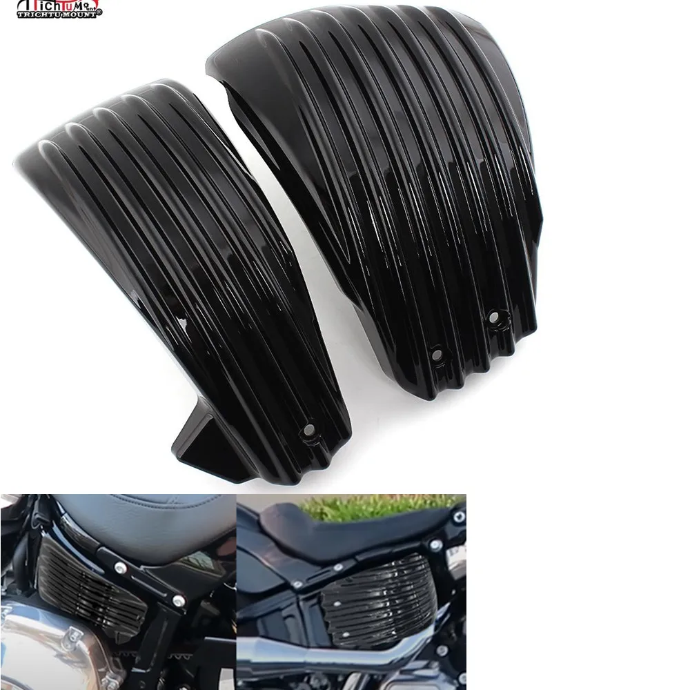 

Motorcycle Accessories Black Left Right Side Battery Fairing Cover For Harley M8 Breakout Fat Boy FXDR Fat Bob Street Bob 2018+