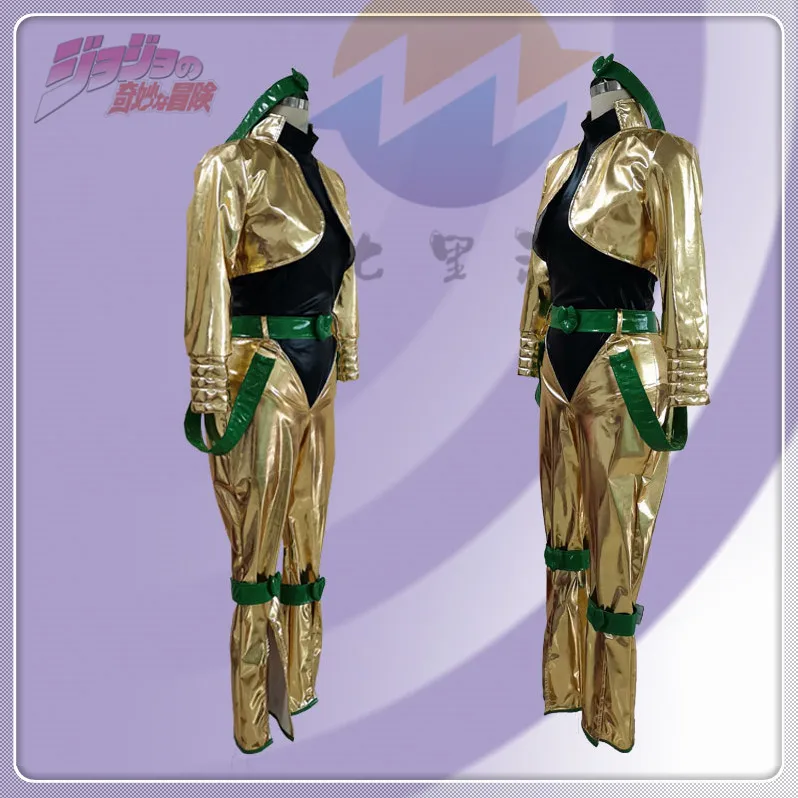 Disfraz de charol dorado para Cosplay, Dio Brando, versión 110