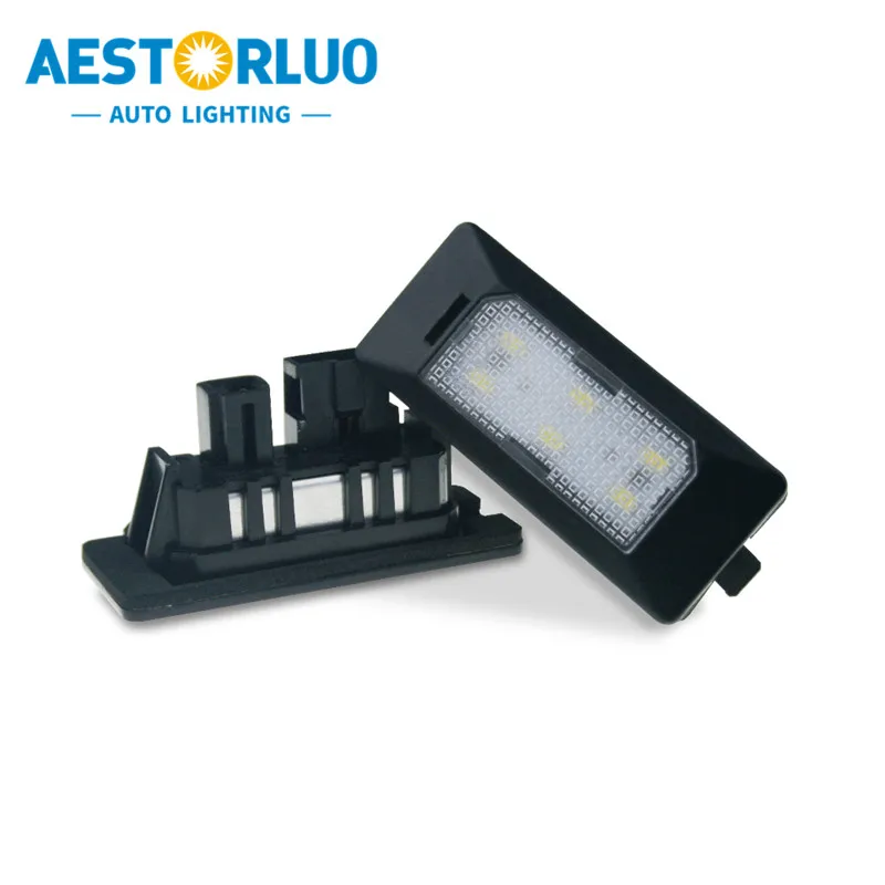 

AESTORLUO 2pcs Canbus LED License Plate Light For A1 A3 A4 A5 A6 A7 Q3 Q5 Q7 TT Number Plate Lamp White Factory Direct Supply