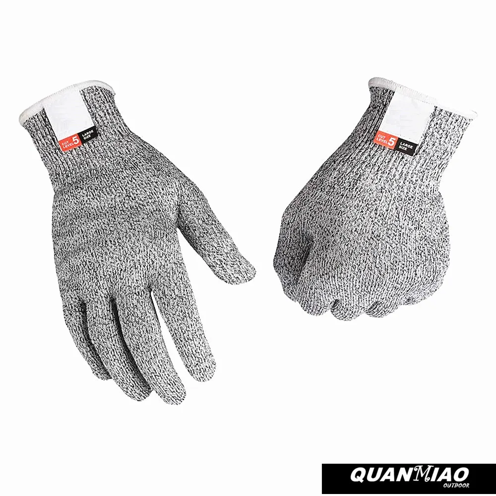 1 Pair Man Sport Gloves Cut-Resistant Stainless Steel Protective level 5 Wire Butcher Anti-Cutting Gloves Mountaineering gloves