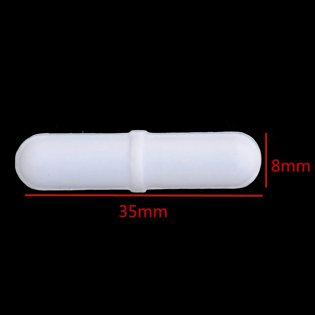 1Pcs White PTFE 8mmX30mm Magnetic Stirring Rod With Pivot Ring Magnetic Stirrer Mixer Stir Bars Laboratory Supplies