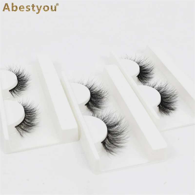 Abestyou-pestañas postizas de visón, 10-17mm, 6D, venta al por mayor, herramientas de maquillaje para extensión de pestañas