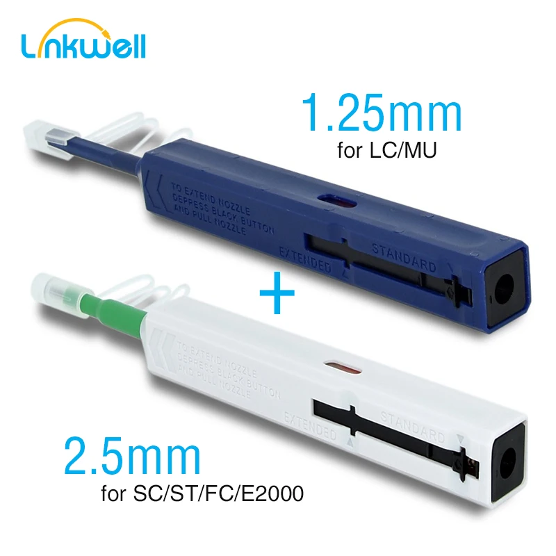 Fiber Optic Cleaner Pen Cleaning Tool, LC SC, FC, ST, SMPTE, LEMO, One-Click Cleaner Tool, 1.25mm, 2.5mm, 2.0mm, Over 800 Time