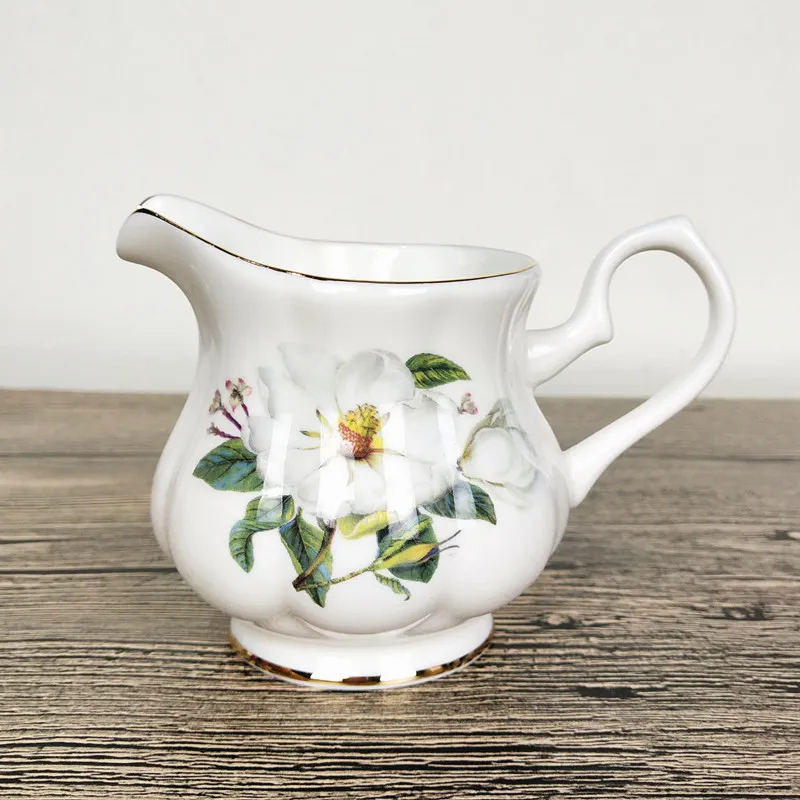 Bone China Milk Jug, Ceramic Utensils, Service Pot, Tea Pitcher Container, European Cup, Coffee Accessories, Small, Home Fashion