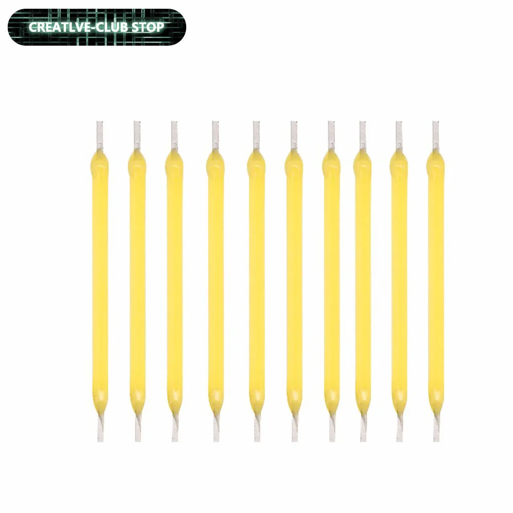 10pcs Edison Bulb Filament Lamp Parts DC3V DC12V LED Chip Incandescent Light Accessories Diode For Repair LED bulb Tubt White