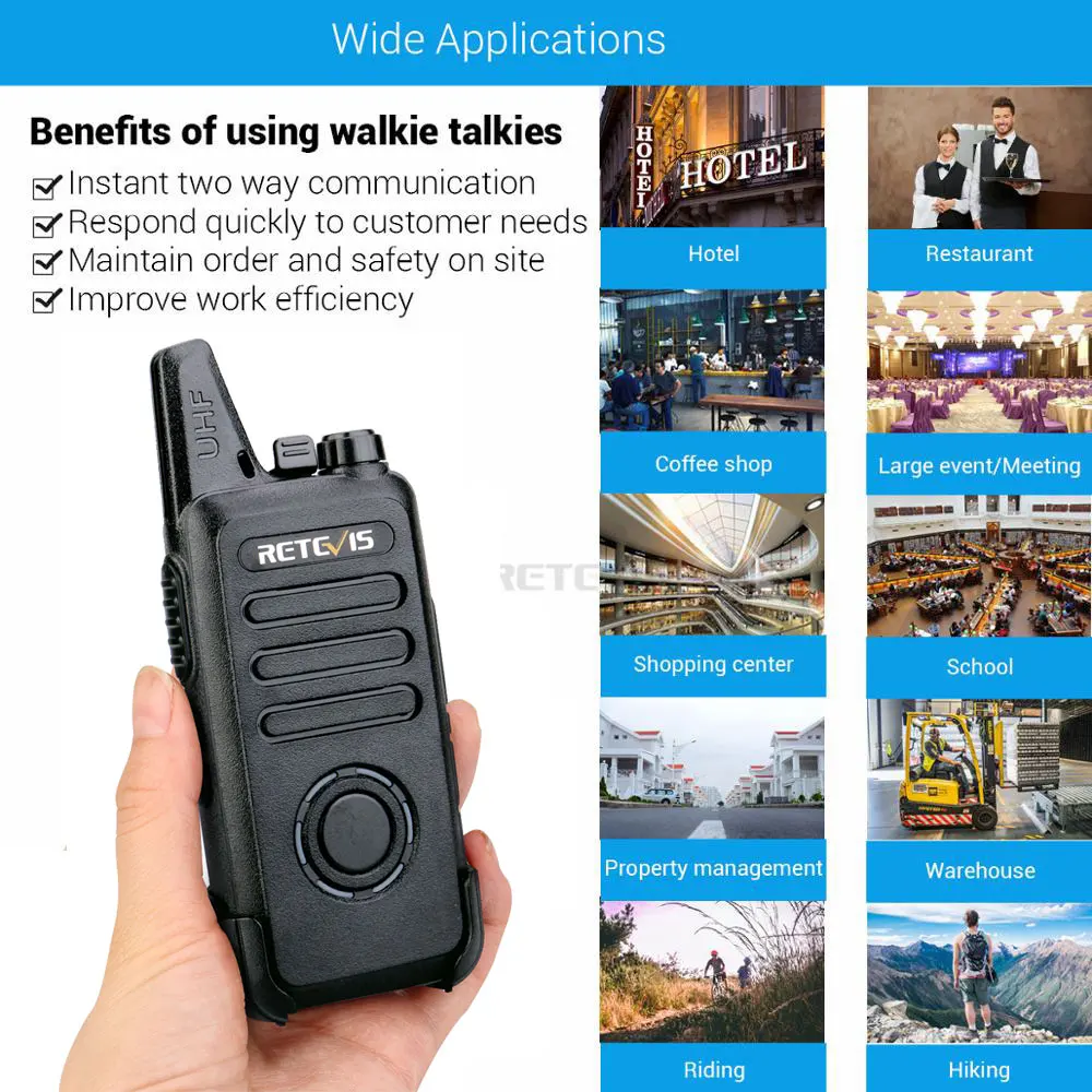 Imagem -05 - Walkie Talkie Mãos Livres Transceptor de Rádio Pcs Atualização Rt22 Vox Hidden Display Rádio Bidirecional Viagem Acampamento Retevis-rt22s