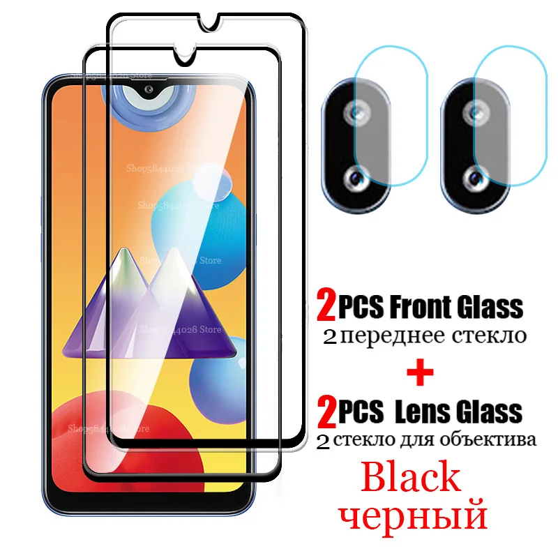 4 IN 1 Tempered Glass for Samsung Galaxy M01S SM-M017F Screen Protector for Samsung M01S Camera Glass for Samsung M01S Glass