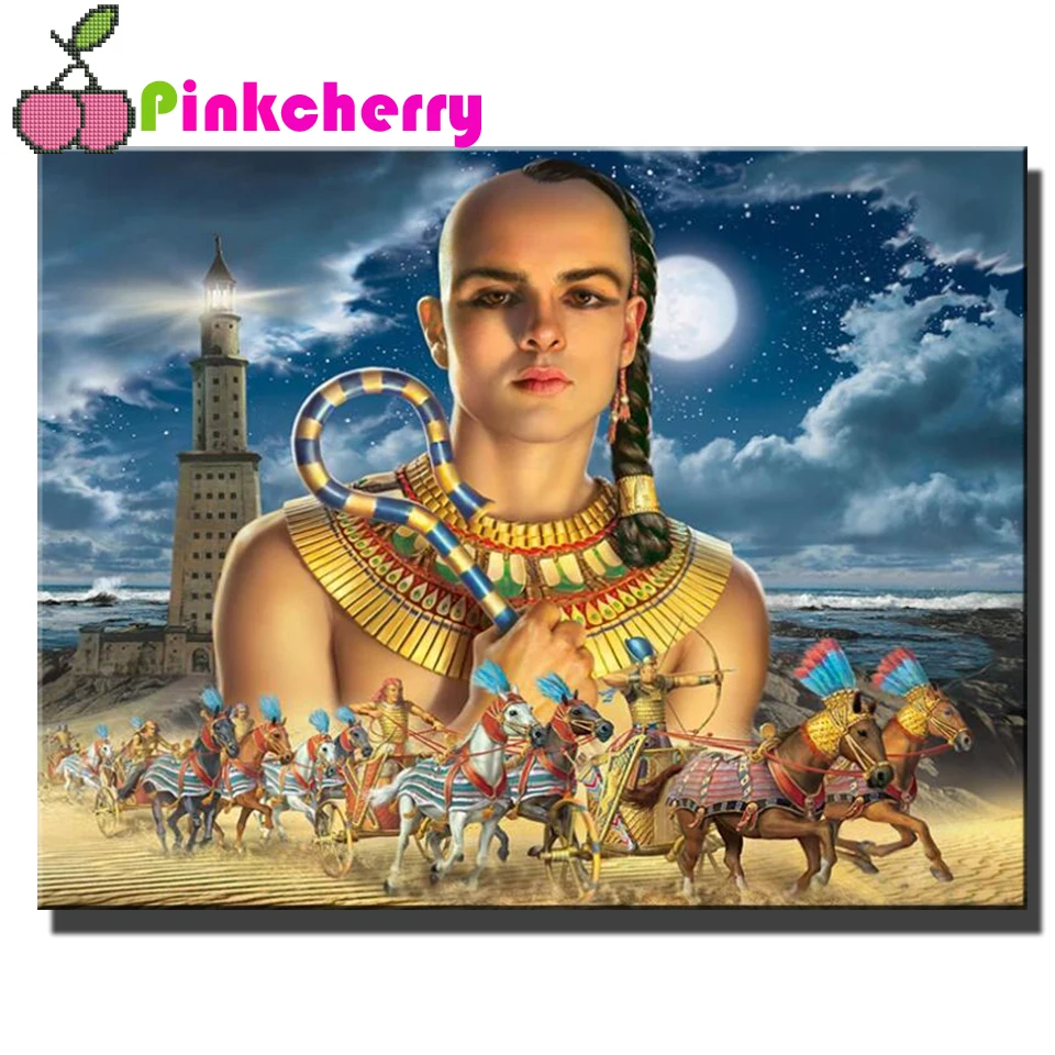 5d Diy diamond embroidery Ancient Egypt kingdom diamond painting full square round drill mosaic art hero pattern decor k707