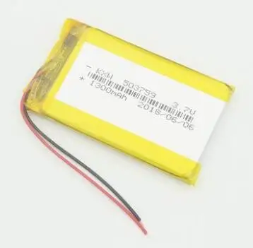 3.7v 1300mAh 503759 two lines or three lines polymer lithium rechargeable battery LIPO battery for drive recorder