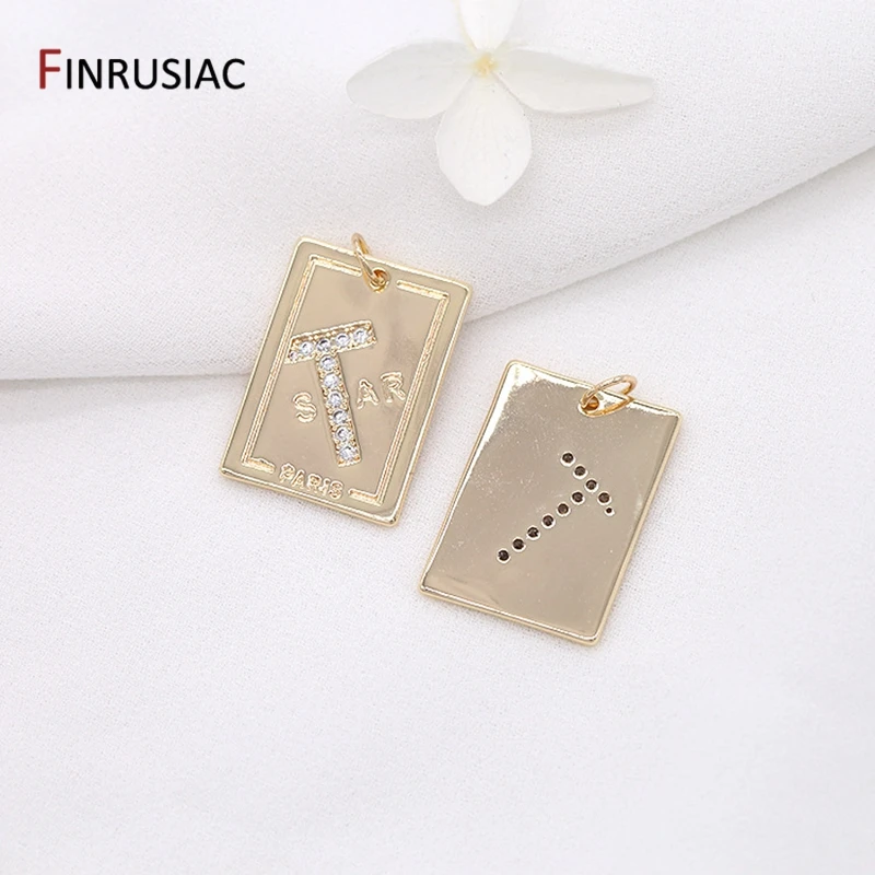New Square Nameplate Pendant With The Engraving Letters of 