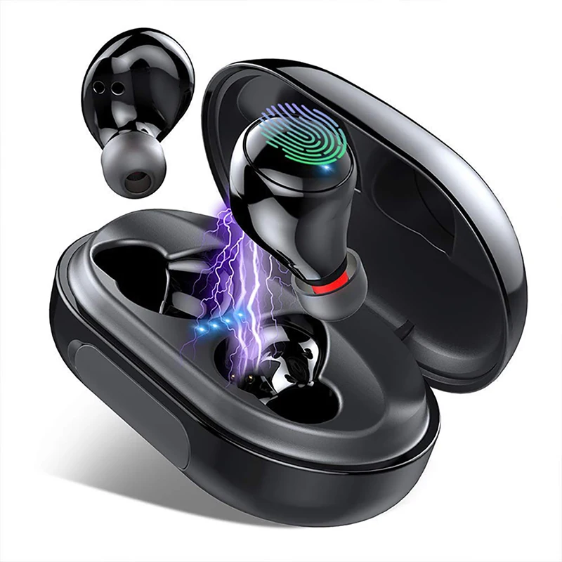 Wireless Bluetooth Headset 5.0 Headphones Sport Mini Earbuds Earphone Wireless stereo IPX7 With 3500mah charging case power bank