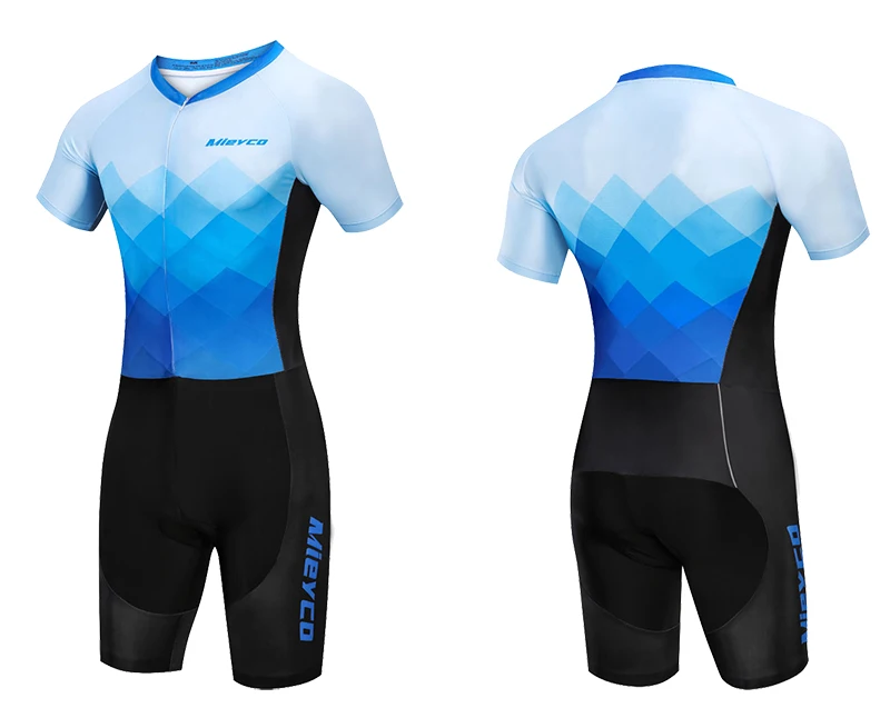 Sommer-Triathlon-Fahrradoutfit, Kurzarm-Jumpsuit, Sweatshirt und Radhose, Fahrradtour, Radsport-Trikot-Set – Detail 9