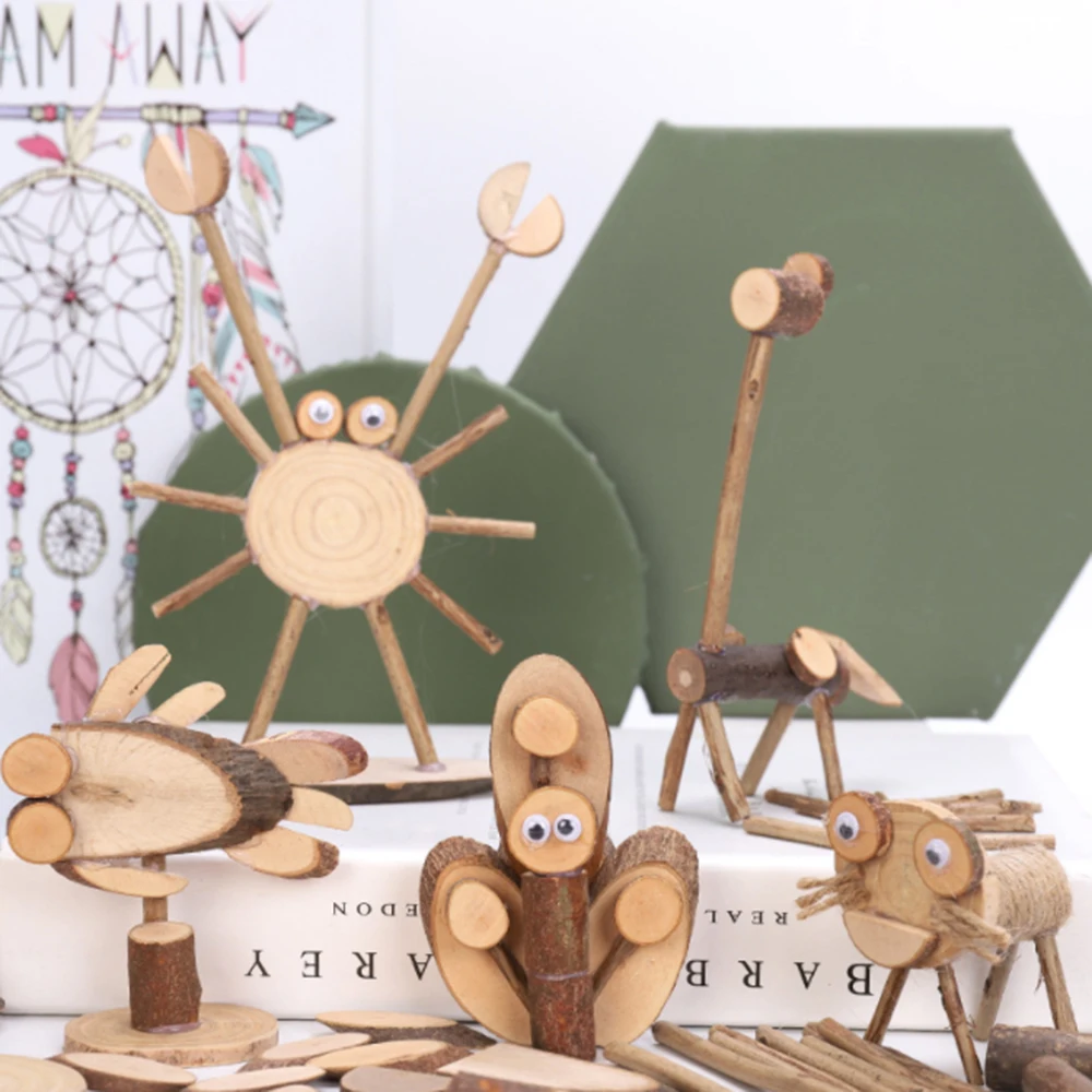 DIY Materials Short Wood Small Log Pieces Children\'s DIY Handmade Branches Dry Branches Decorated Natural Wood Pieces